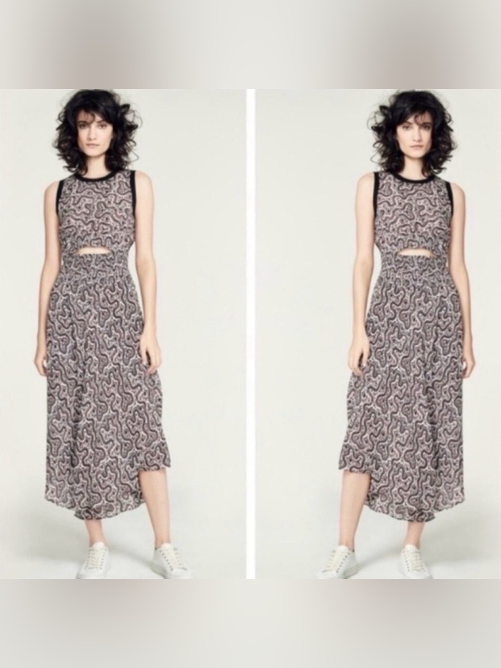A.L.C “Sandra” Asymmetrical Cut Out Maxi Dress | Black | Size 6